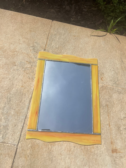 Sunset Glow Stained Glass Mirror