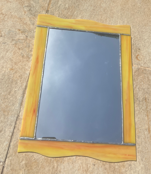 Sunset Glow Stained Glass Mirror