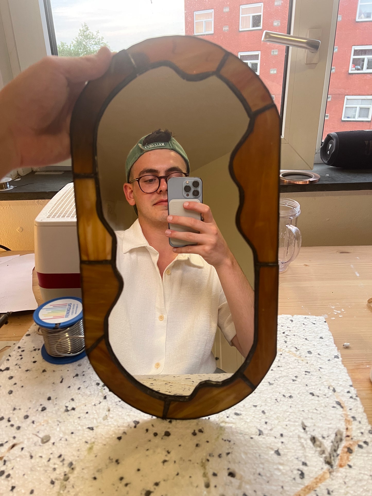 Stained Glass Mirror #002
